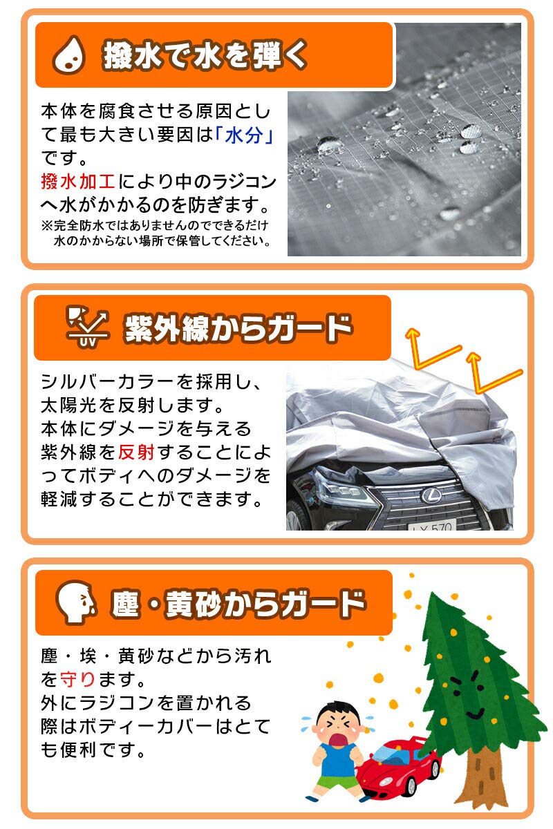 Amazon.co.jp: THREE STONE 乗用ラジコン 車体カバー Mサイズ UV加工