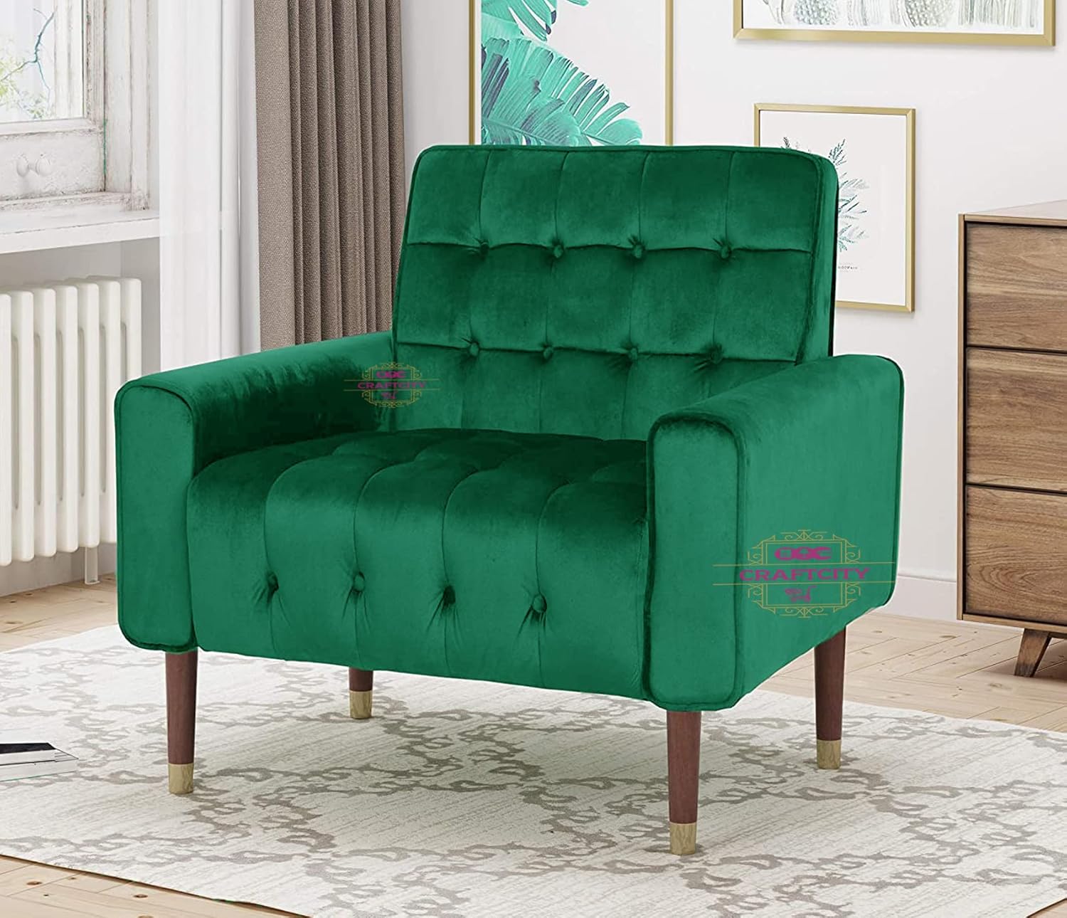 CRAFTCITY Living Room/Guest Room/Designer Armchair Modern Glam