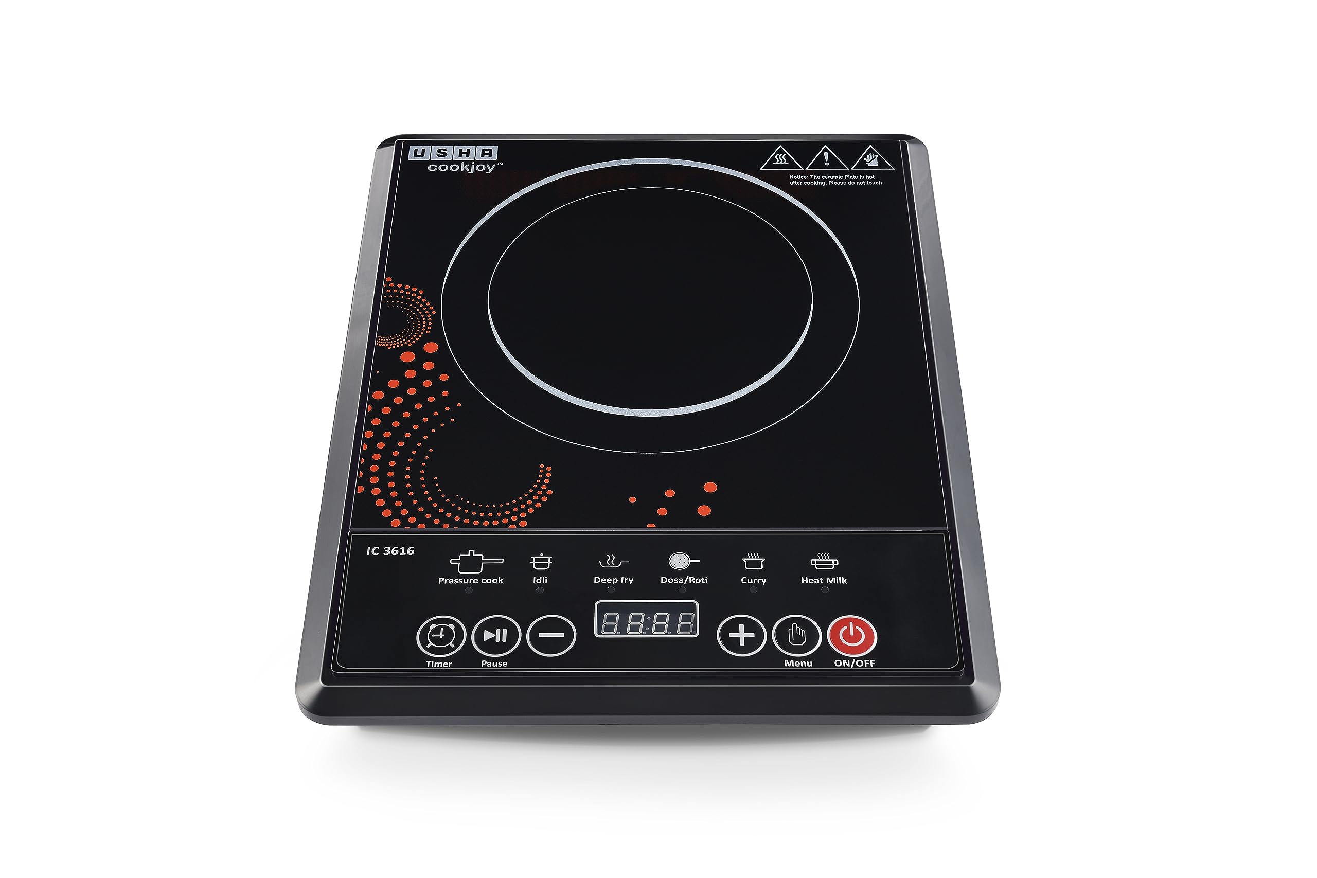 USHACook Joy (3616) 1600-Watt Induction Cooktop (Black)