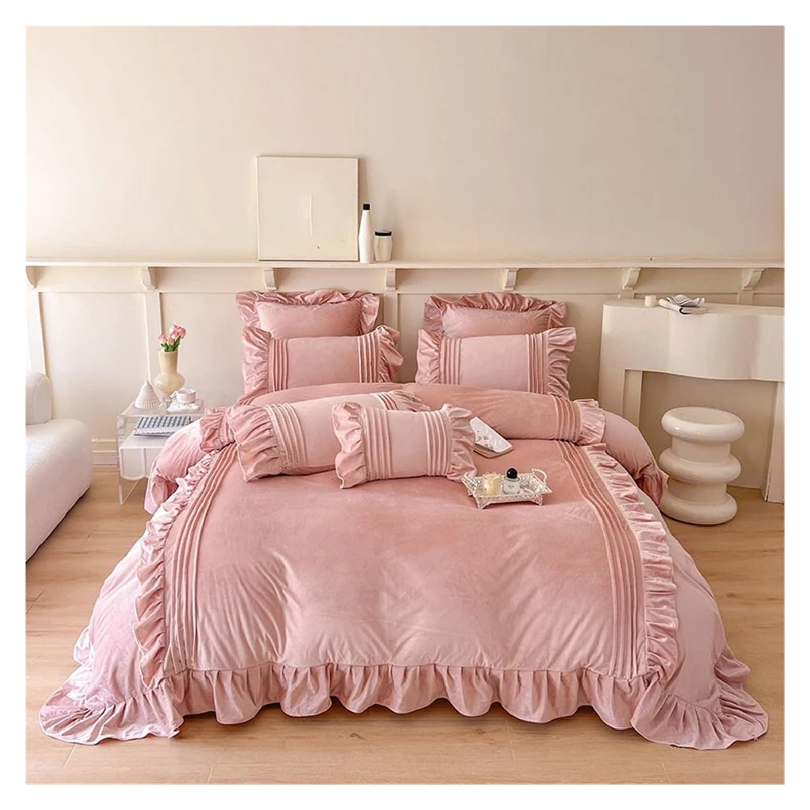 Fundas de almohada de franela de leche y ropa de cama suave térmica