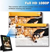Vista 2 de Security Camera, Hidden Camera Frame - Nanny Cam for Indoor Surveillance - Spy Camera with Photo Frame - No WiFi - SD Card Not Included