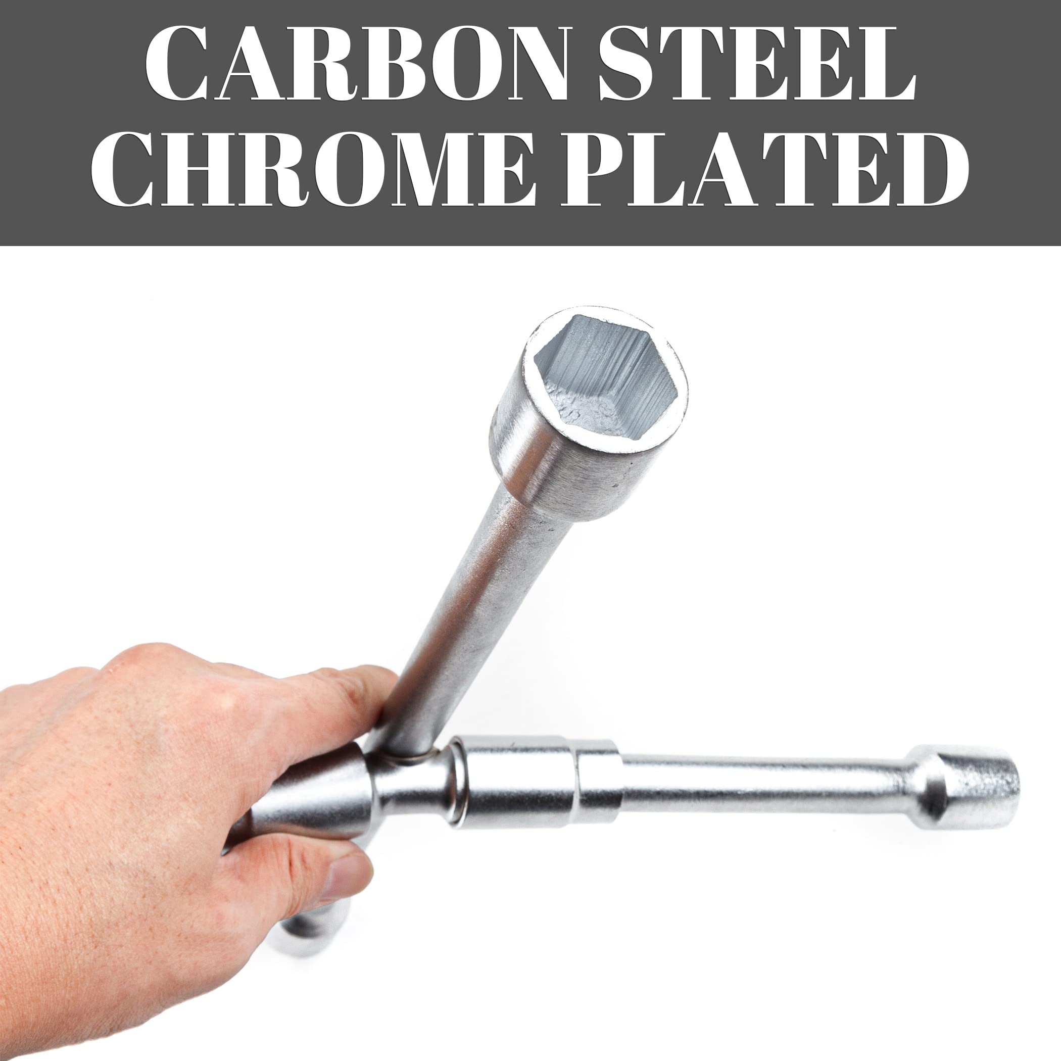 CARTMAN 14 Inch Universal Folding 4-Way Cross Lug Wrench 2