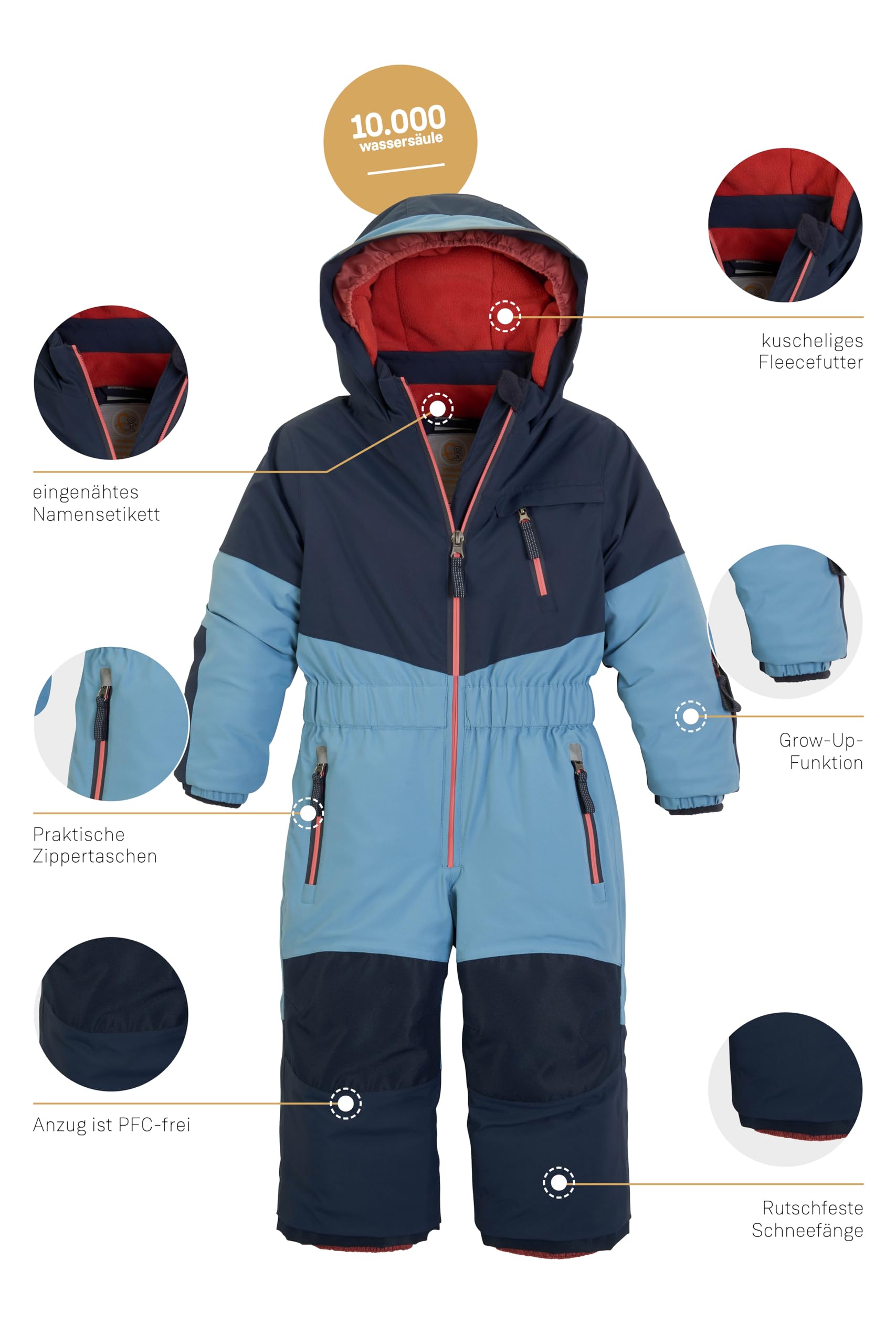 first instinct by killtec Fisw 32 Mns Onpc Tuta da sci/tuta da neve con cappuccio, impermeabile Unisex - Bambini e ragazzi