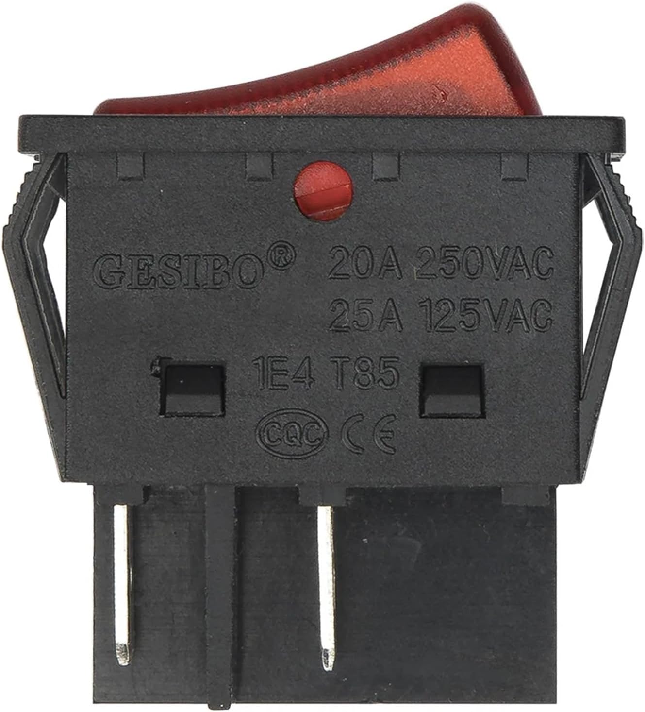 10pcs KCD4-201N-2 Perforate 30 X 22 Mm 20A 4 Pin ON - Off Boat Rocker Switch KCD4 Series Power Switch with 220V Light(Rojo)