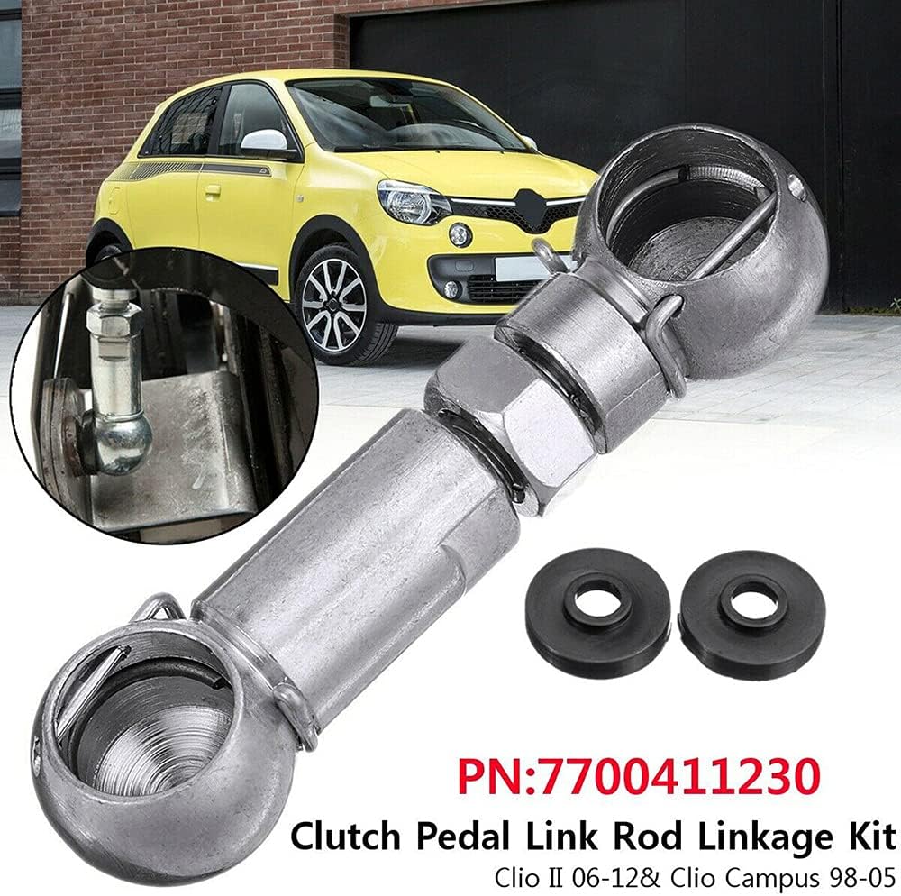 Clutch Pedal Ball Joint, Clutch Pedal Link Rod Linkage Kit for Clio II Campus Twingo II Kangoo I 7700411230 Car accessories