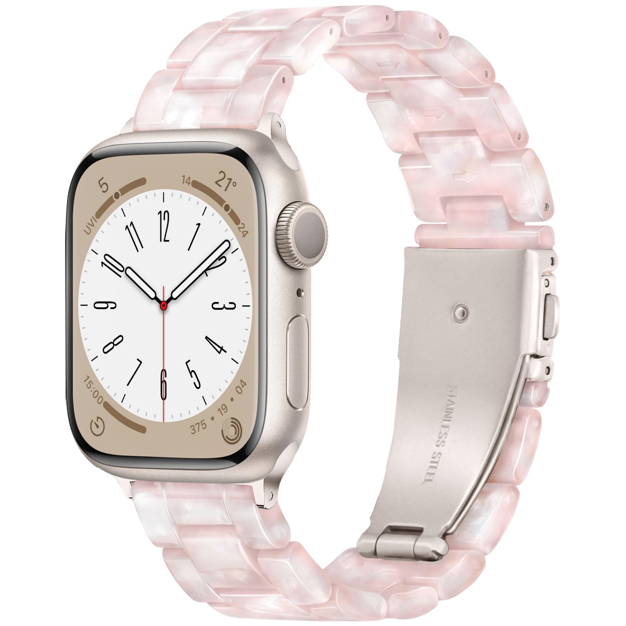 Melyis Resin Band for Apple Watch Bands 42mm 41mm 40mm 38mm, fit Apple Watch Bands for Women, iWatch Bands for Women 40mm, Strap for Apple Watch