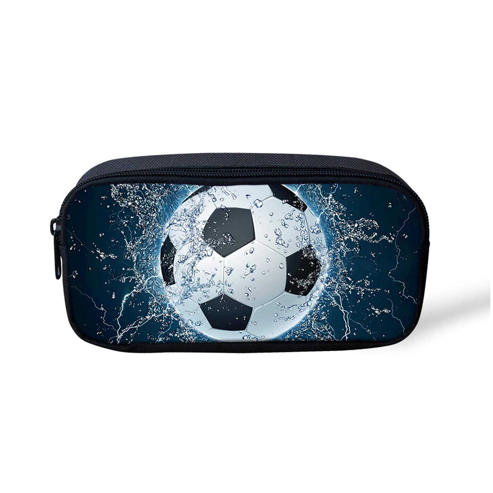 SEANATIVE Children Pencil Pouch Water Foootball Big Capacity Stationery Supplies for Teenage Girls Boys