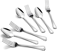 Vista 10 de 24 Piezas Tenedores de Cena, Tenedores de Cubiertos (8 pulgadas), Tenedores de Cubertería de Acero Inoxidable Grado Alimenticio, Pulido Espejo
