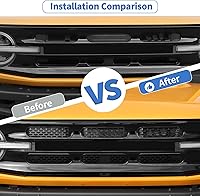 Vista 3 de JeCar Insertos de rejilla delantera, marco de rejilla de malla, accesorios exteriores compatibles con Ford Bronco 2021-2023, color negro