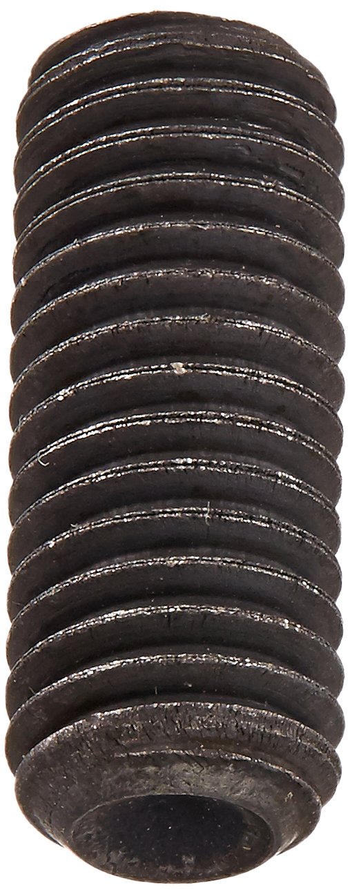 Alloy Steel Set Screw, Black Oxide Finish, Meets ISO 4029, Hex Socket Drive, Cup Point, M8-1.25 Thread Size, 20 mm Length, US Made (Pack of 100)