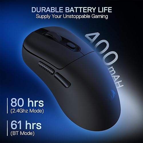 Miniatura 5 de Redragon M998 - Mouse inalámbrico ligero para juegos con base de carga magnética RGB, BT/2.4G inalámbrico/con cable, 24000 DPI, 6 botones