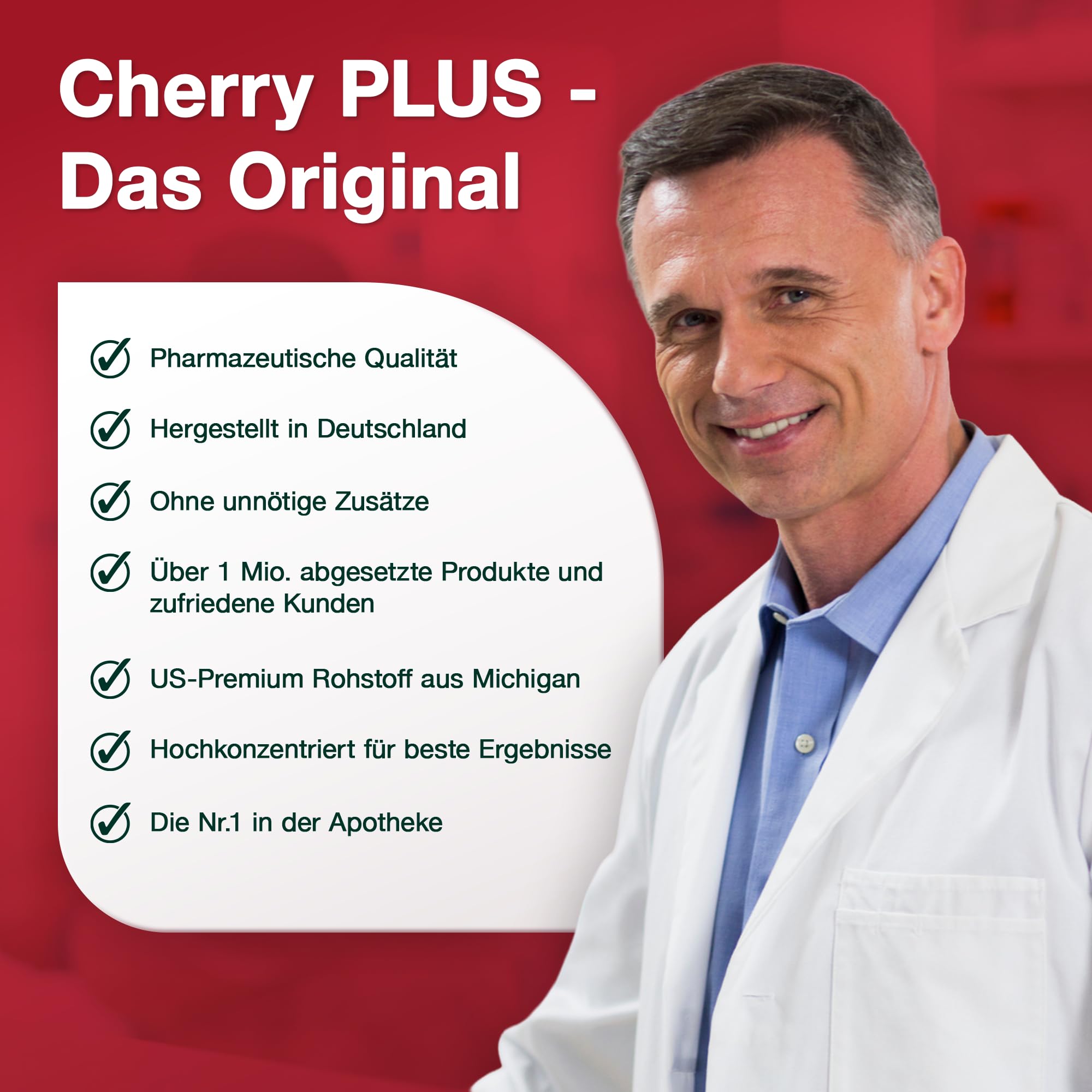Montmorency Sauerkirschsaft Konzentrat + Sauerkirsch Extrakt - mit Vitamin C für Knochen & Zink für das Immunsystem - Montmorency Sauerkirsche für den Akutfall - Cherry PLUS Forte - 200 ml