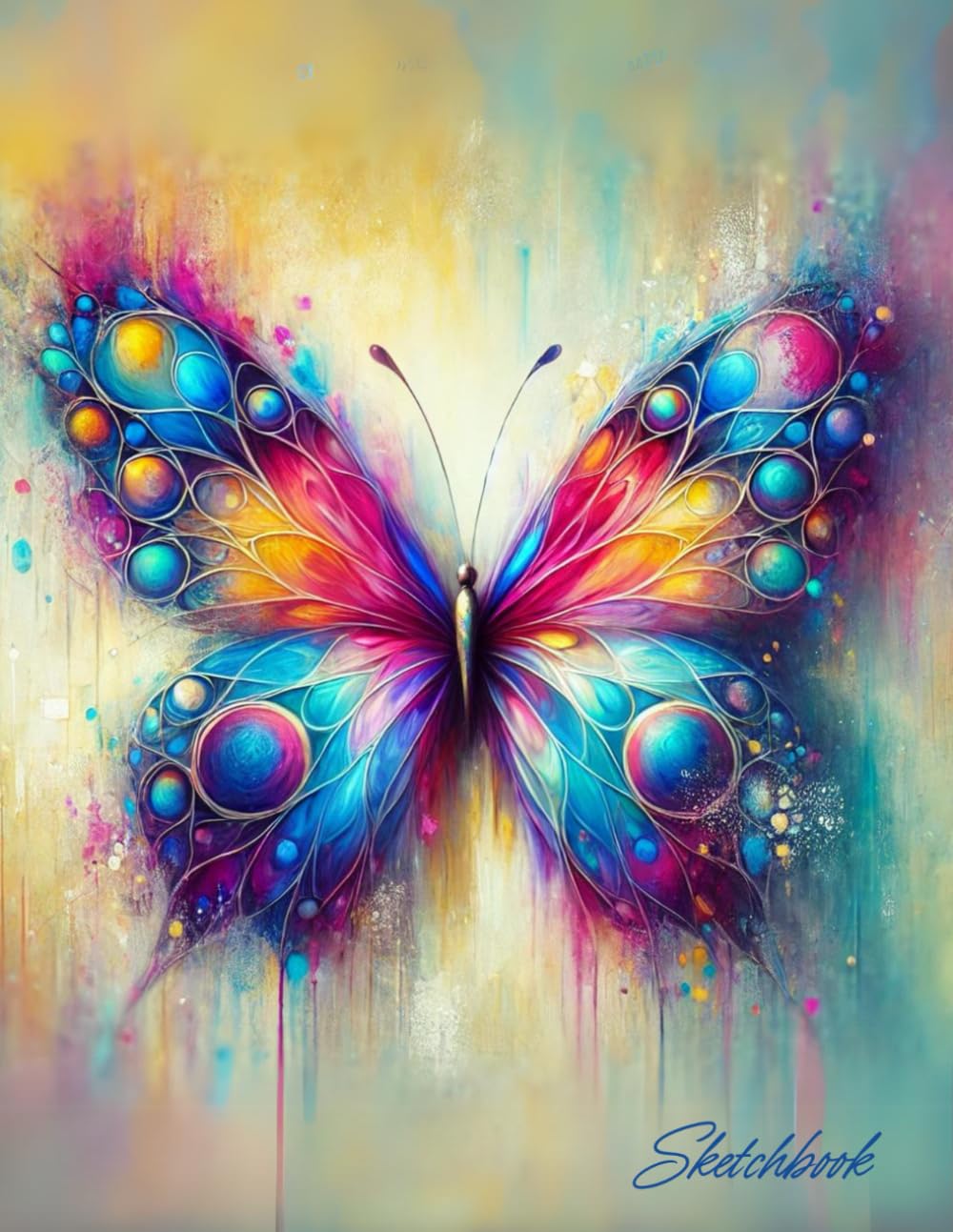 Sketchbook: Butterfly Cover Sketchpad for Girls/Teens/Women. Unlined 8.5 x 11 Sketch Book/Pad for Art - Sketching, Drawing, Watercolor, etc. 120 Pages. Blank Paper.