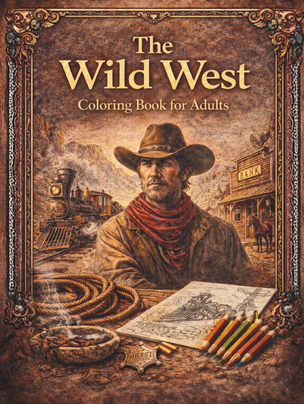 The Wild West: An Adult Coloring Book for Relaxation and Creativity