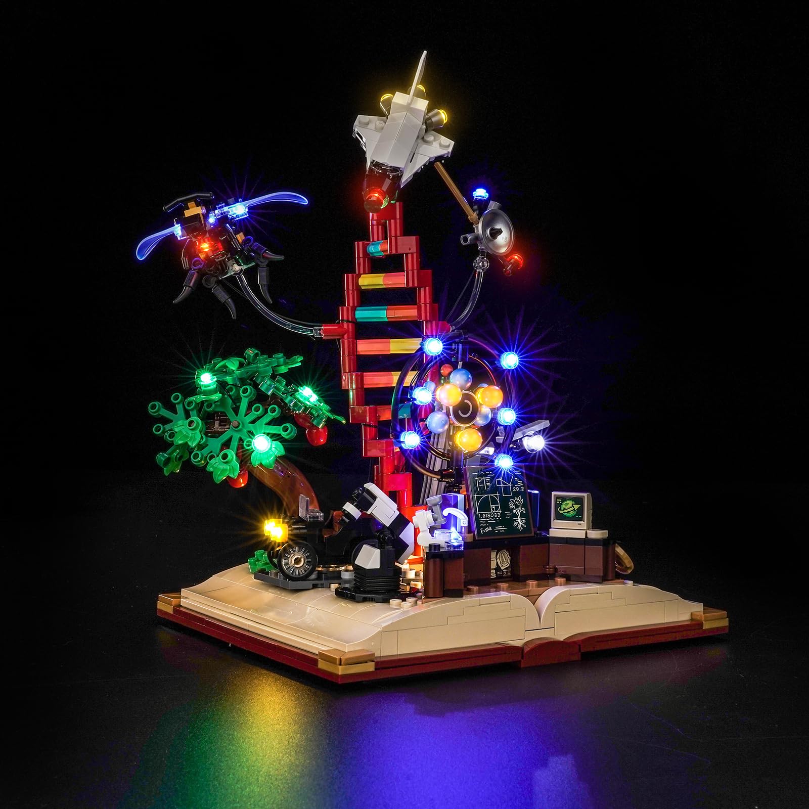 Zestaw świateł LED kompatybilny z Lego The Evolution of STEM 21355 (nie jest to model), zestaw oświetlenia dekoracyjnego kompatybilny z Lego 21355 The Evolution of STEM kreatywna zabawka