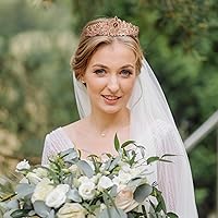 Vista 41 de Corona, coronas para mujer, tiaras para mujer, corona de princesa, corona de cumpleaños, tiaras y coronas para mujer diadema de cumpleaños, Aleación