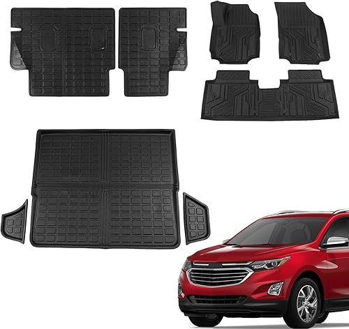 Alfombrillas compatibles con Chevrolet Equinox Cargo Liner 2018-2024 Gmc Terrain Trunk Mat Protector de asiento para todo tipo de clima, accesorios