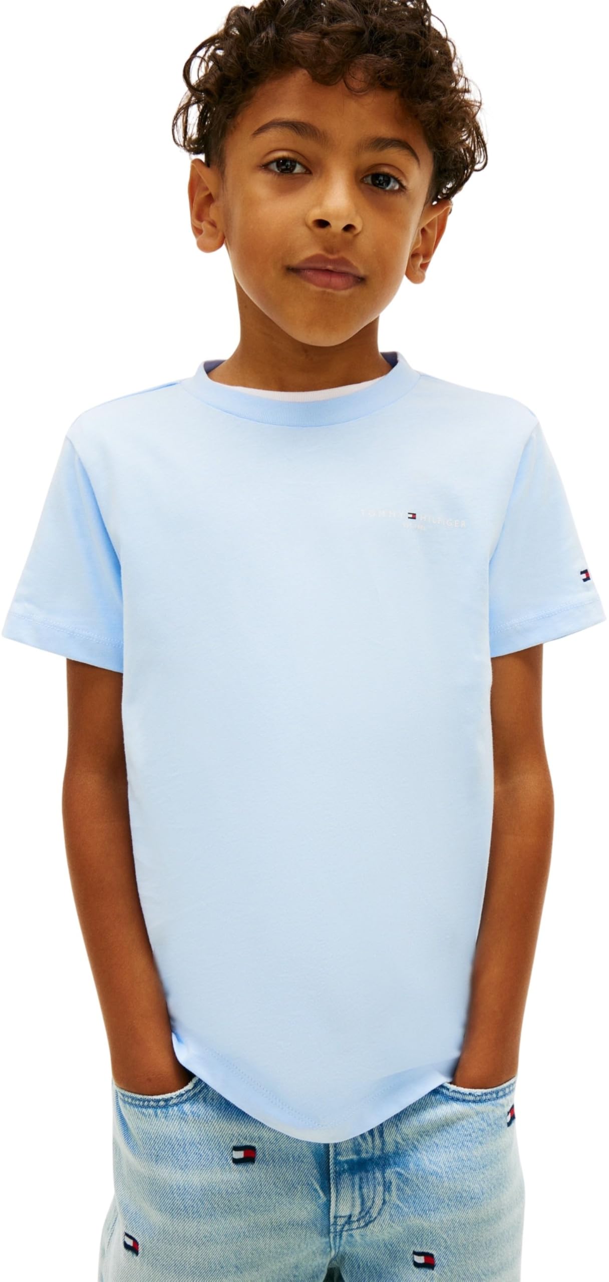 Tommy Hilfiger Boys Kids' T-Shirt - Sweet Blue C3q - 14Y