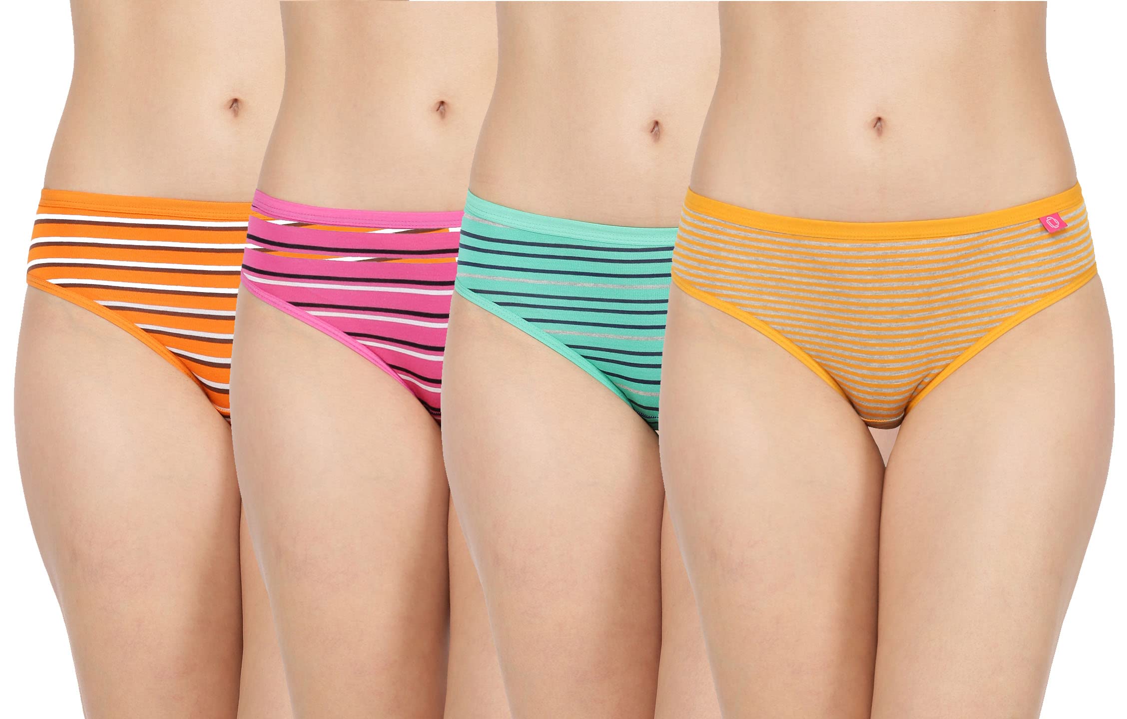 Women's Cotton Modern Slim Fit Striped Hipster Panties-image-15