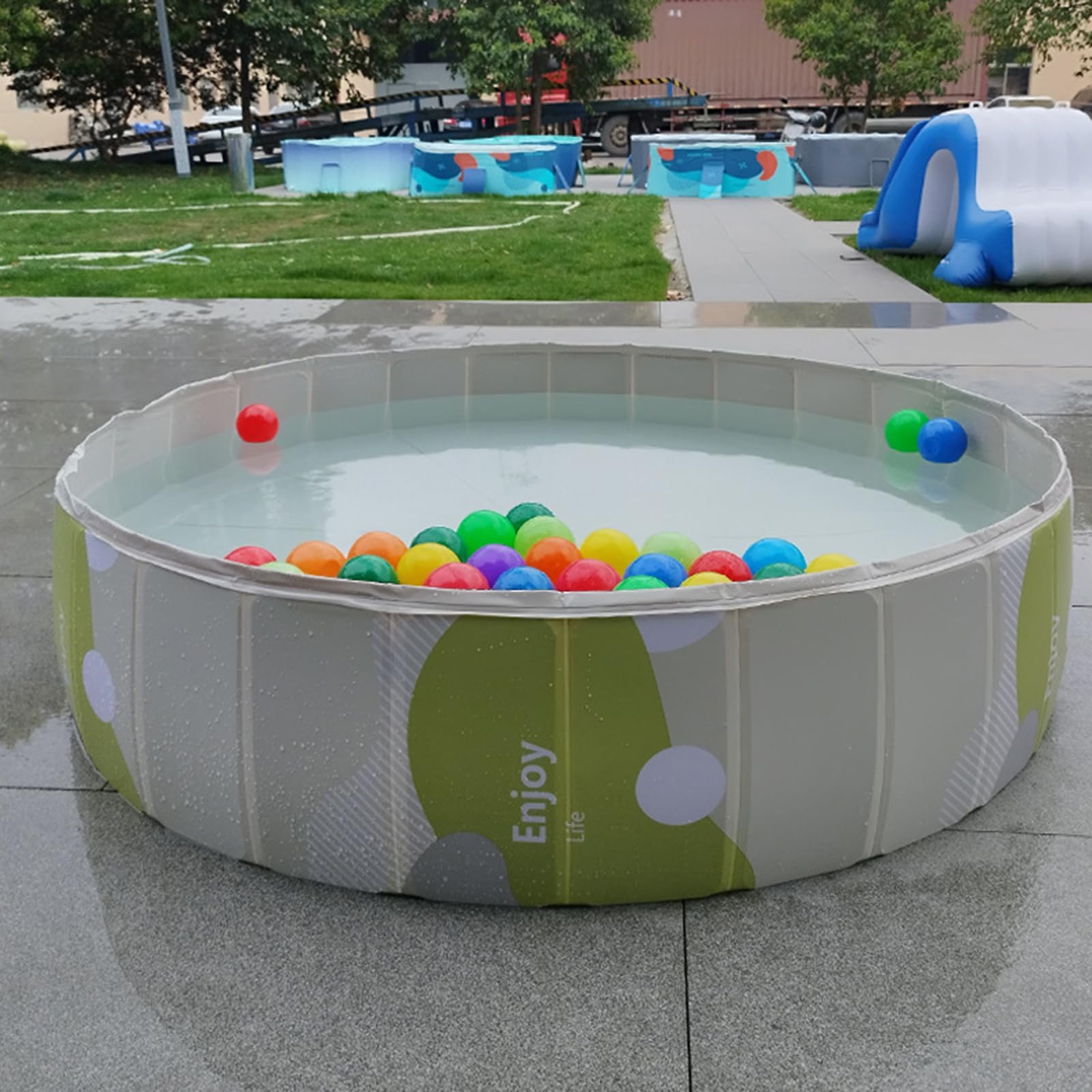 Hundepool Klein,bañera Plegable De PVC para Perros,Piscina De Perros Piscina De Remo De Perros Plegable,Piscina para Niños Piscina Plegable,bañera Portatil Perro-B||100CM