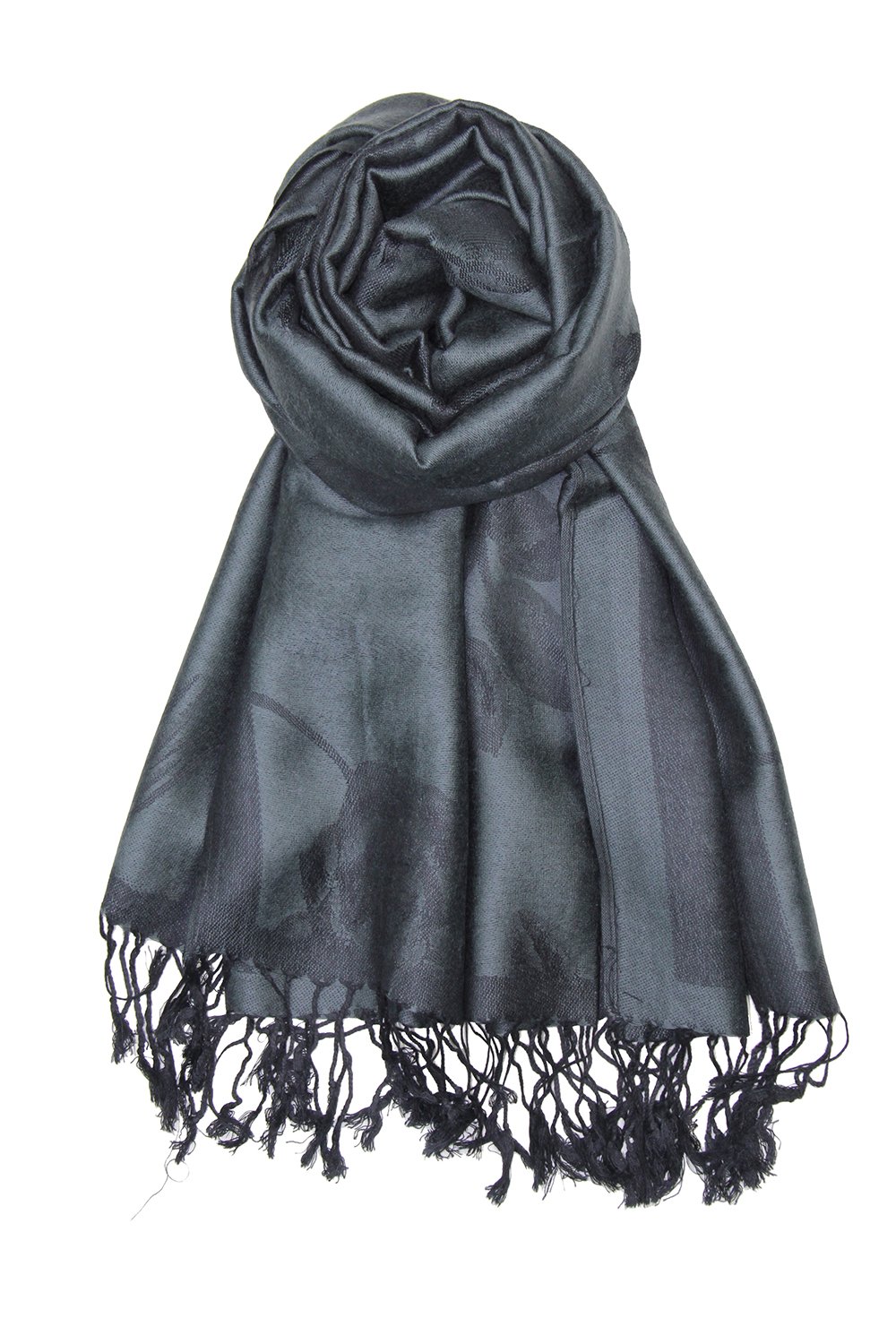 AchilleaTwo Tone Floral Roses Reversible Pashmina Scarf Shawl Wrap Stole for Women