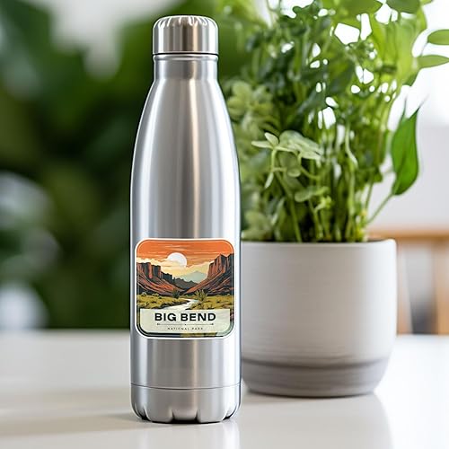 Miniatura 3 de Big Bend National Park - Calcomanía de vinilo impermeable para parachoques de automóvil, laptop, botella de agua, pared y ventana, tamaño - 3