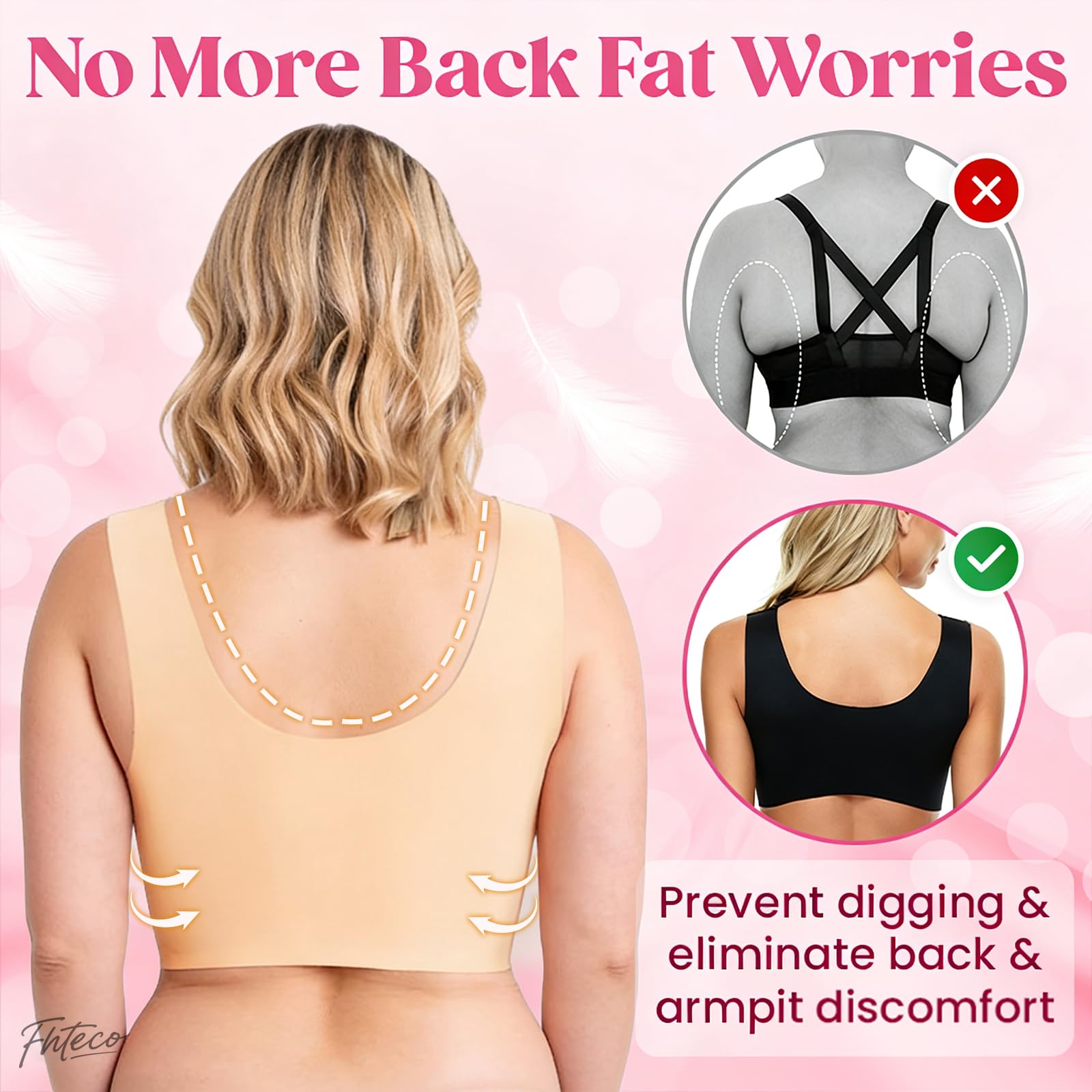 Reggiseni da donna taglie forti traspiranti senza fili reggiseni in pizzo leggermente foderato reggiseno t-shirt per sport quotidiani senza ferretto reggiseni