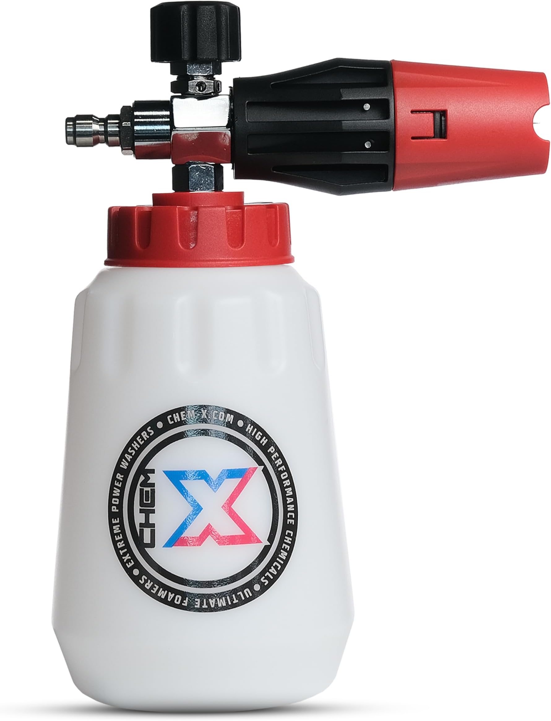 Chrome Cannon 2.0 Foam Cannon (Red HDPE Bottle, 34 Oz Capacity)