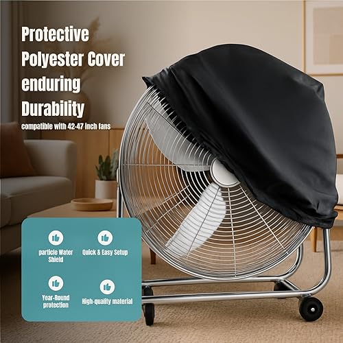 Miniatura 3 de Cubierta protectora para ventilador industrial, cubierta protectora para electrodomésticos de alta resistencia, cubierta de ventilador de piso,