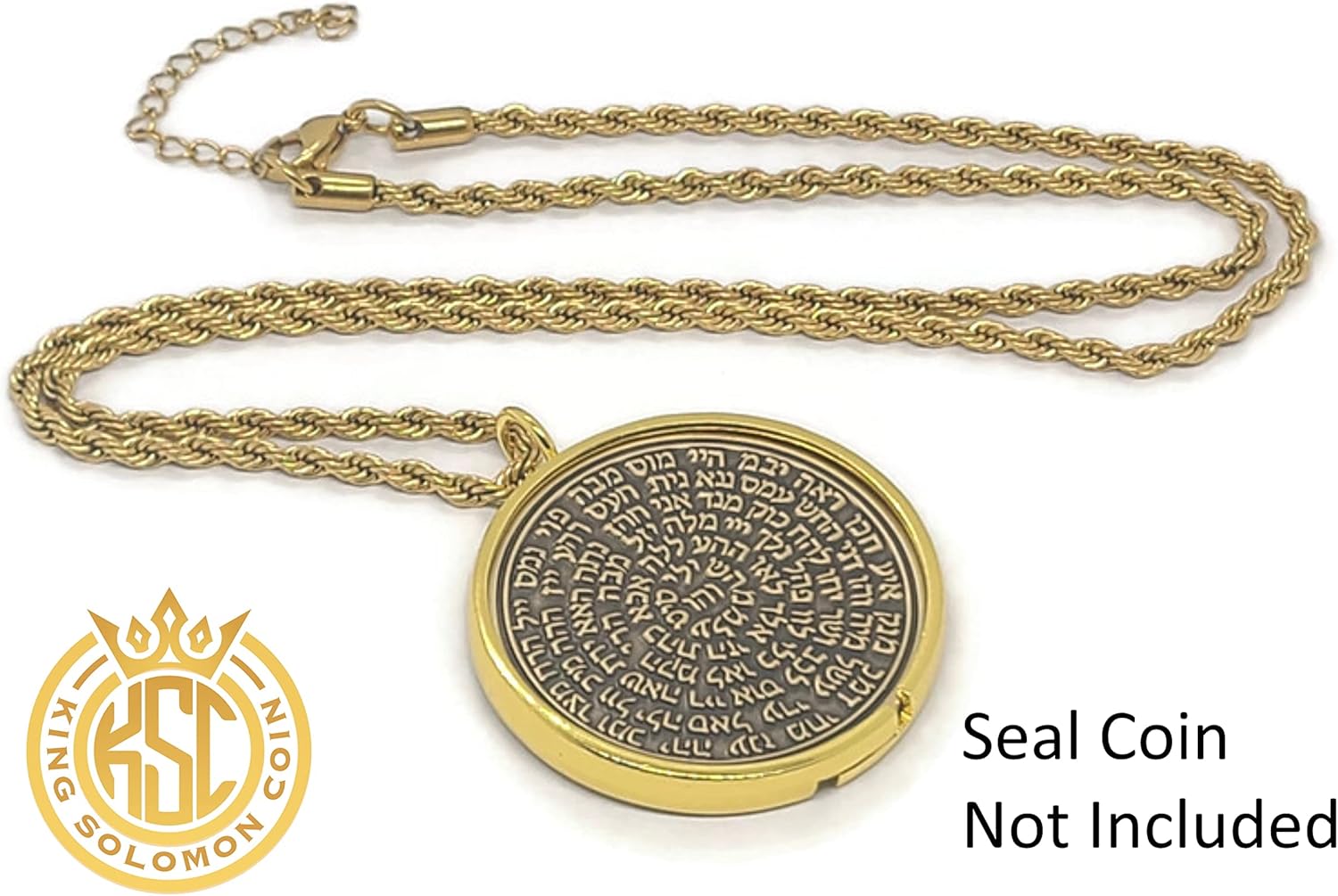 King Solomon Coin seal 1FitAll Bezel + Necklace, gold