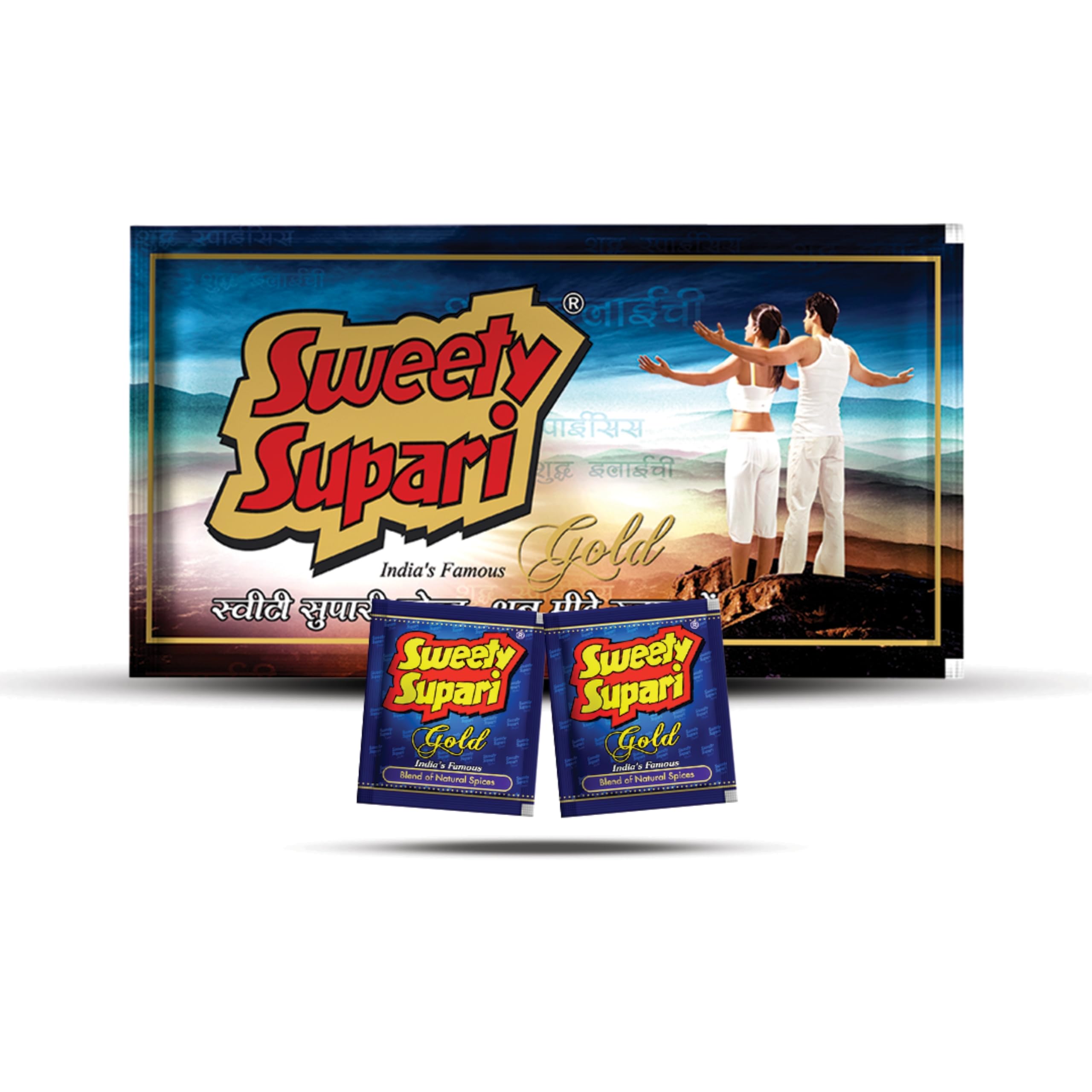 Sweety Supari Gold Meethi Supari | Strong Flavoured Betel Nut Mouth Freshener | Premium Sweet Supari | Pack of 35 Pouch (Pack of 04)-image-34