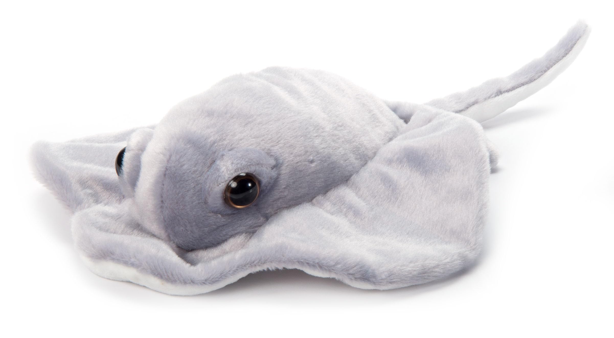 The Petting Zoo Stingray Stuffed Animal Plushie Slap Bracelet, Gifts for Kids, Slapstix Sealife Animals, Grey Stingray Plush Toy, 10 inches