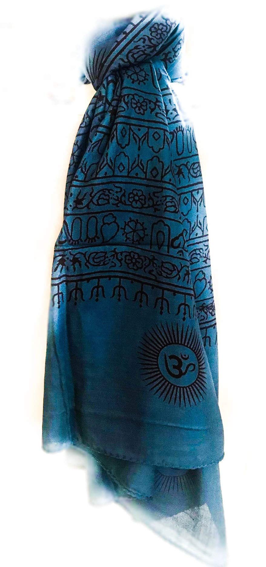 GenericOm mantra scarf/shawl Large size (blue)