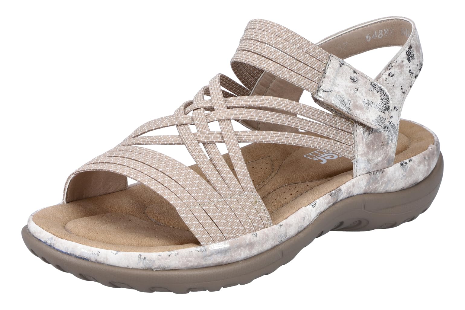Rieker Women's 64888 Sandal, Beige, 8 UK
