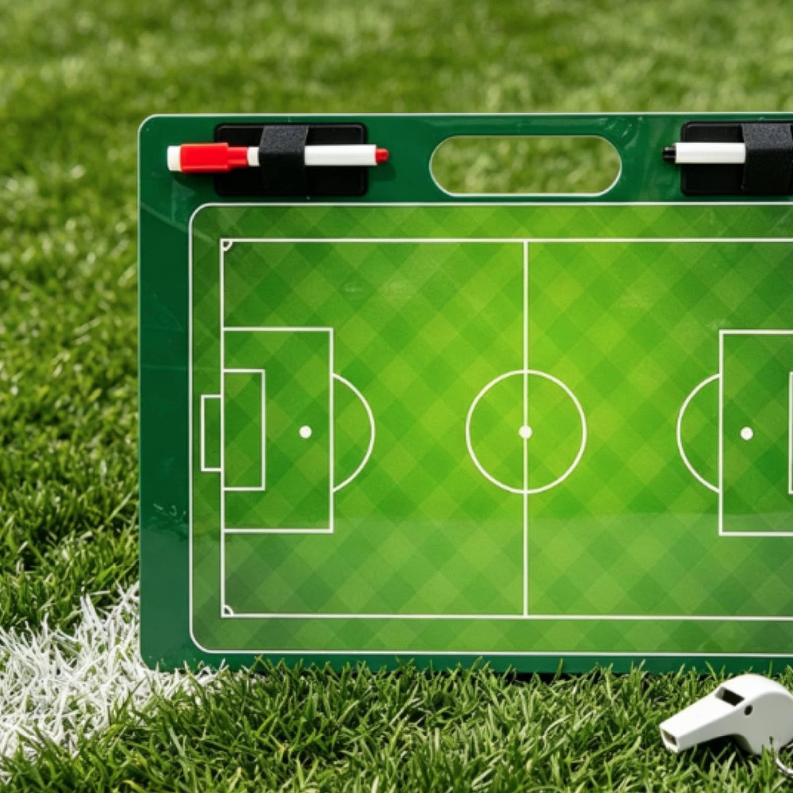 Lavagna Tattica Calcio Tavola Strategica Pannello Allenatore Plancia Allenamento Materiale Pvc Layout Campo Completo Superficie Cancellabile per, color to 1