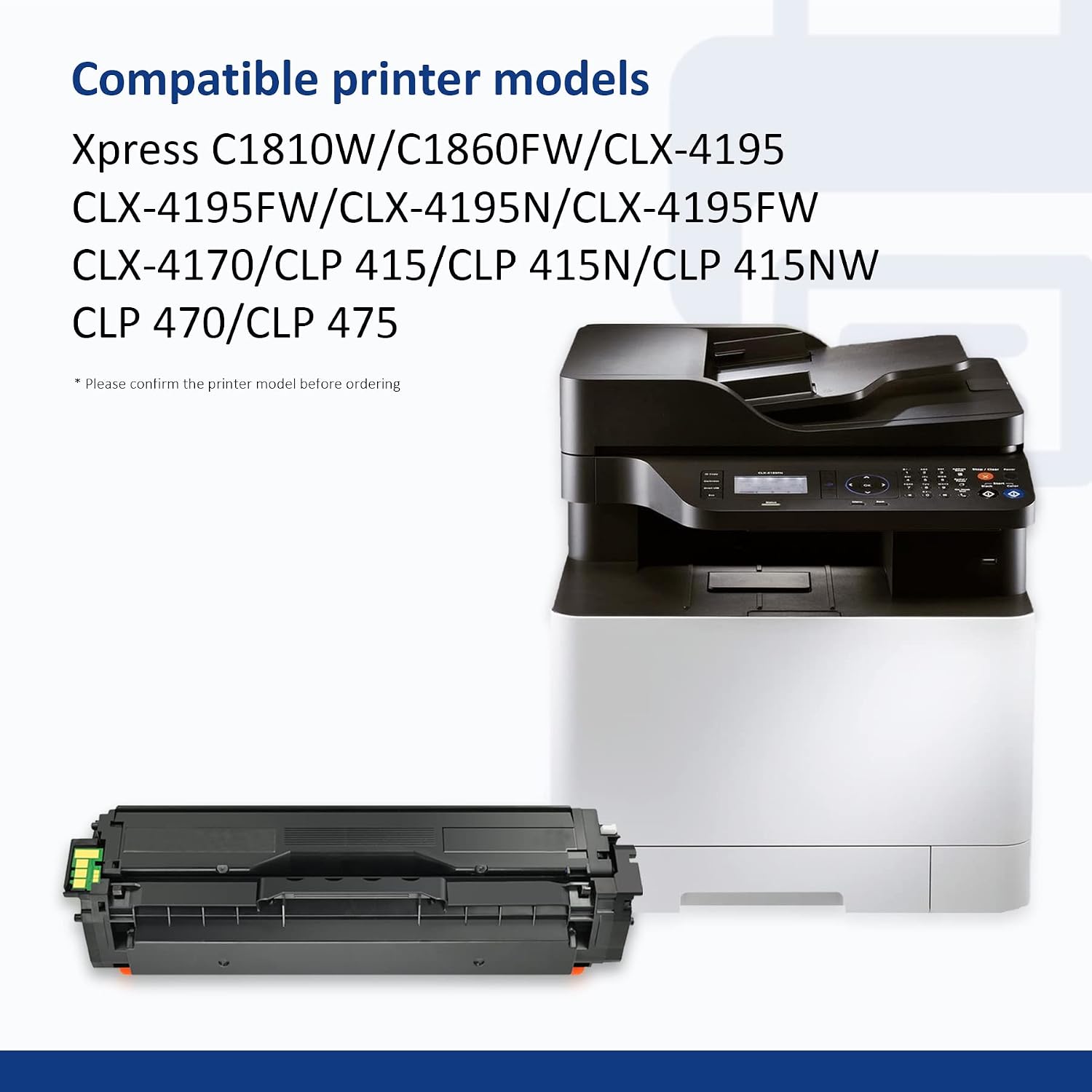 2 Pack CLT-504S CLT-K504S Toner Cartridge Black Compatible K504S Toner Replacement for Samsung CLT-K504S 504S Toner Xpress C1810W C1860FW CLX-4195 4195FW 4195N 4195FW 4170 CLP 415 415N 415NW Printer