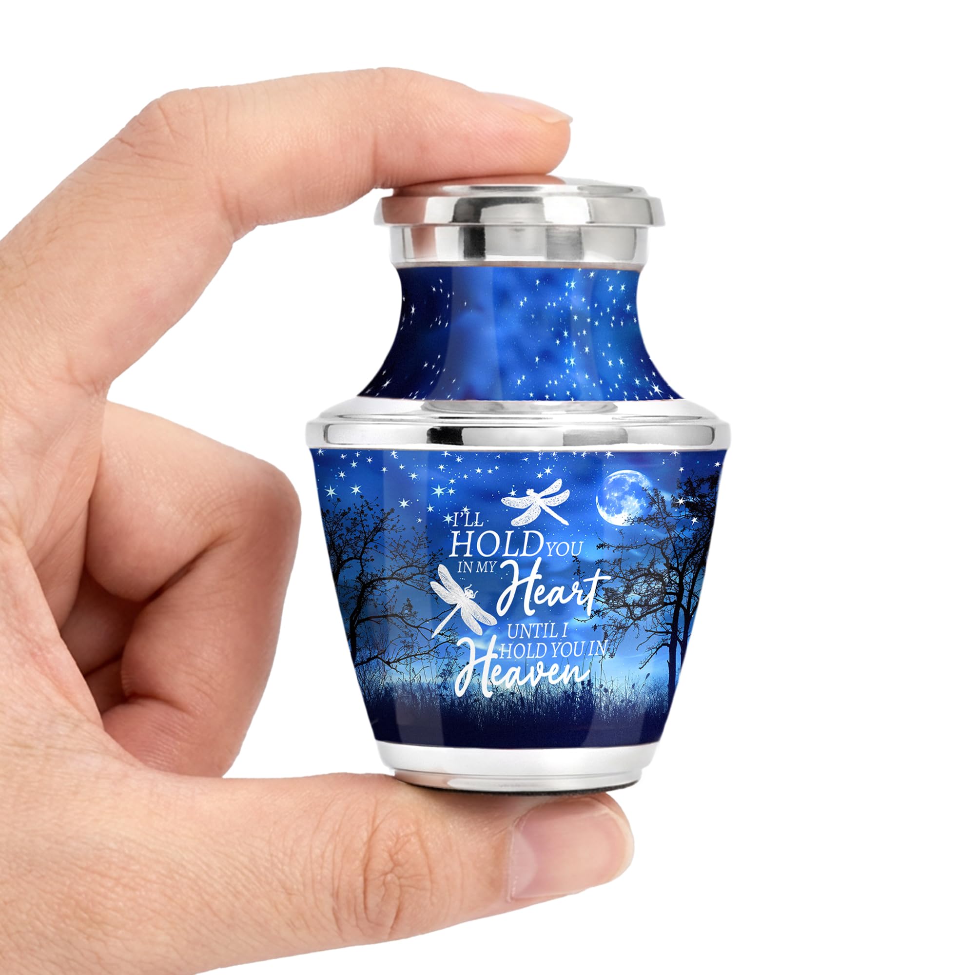 STONLIF Moonlight Cremation Urn – Small Keepsake Container for Human Ashes – Memorial Funeral Container for Men & Women – Mini Token to Share a Loved One’s Memory
