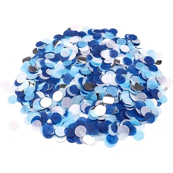 GoldRock 50 g Blue Confetti for Wedding Birthday - 6000 Pieces Table Decoration Glitter Silver Colourful for Gender Reveal Balloons Table Gift Box
