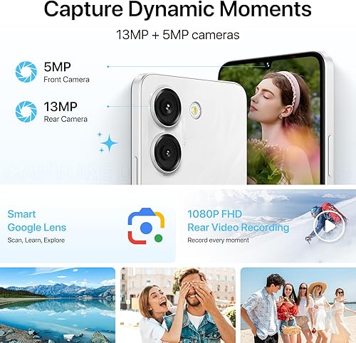 Miniatura 7 de UMIDIGI Teléfonos celulares desbloqueados G9A Android 14 2025, 6.75 pulgadas HD+ 90Hz pantalla Smartphone, 8 (4+4) GB+64GB 2TB procesador Octa-Core,