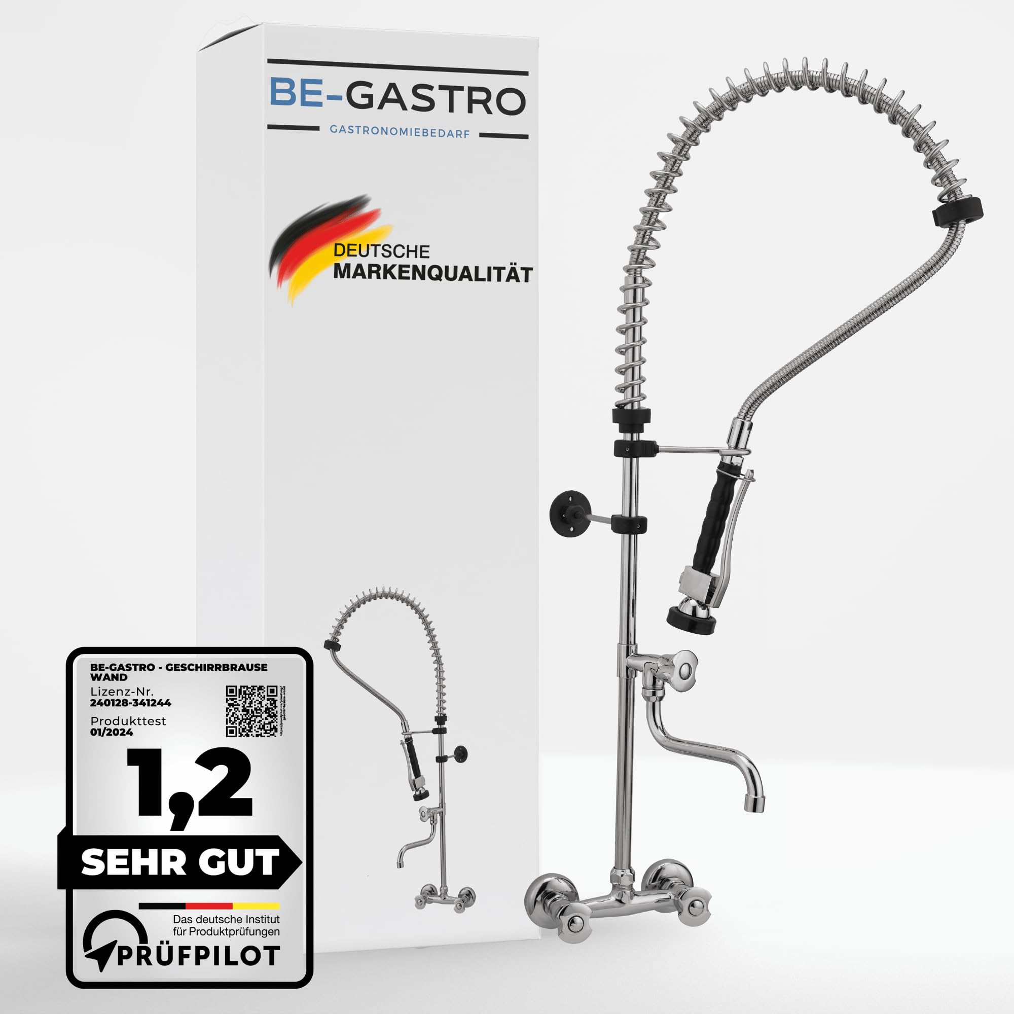 Feder Für Geschirrbrause PREMIUM AMERICAN Style - Edelstahl Verchromt Ø38,5mm Höhe 580mm