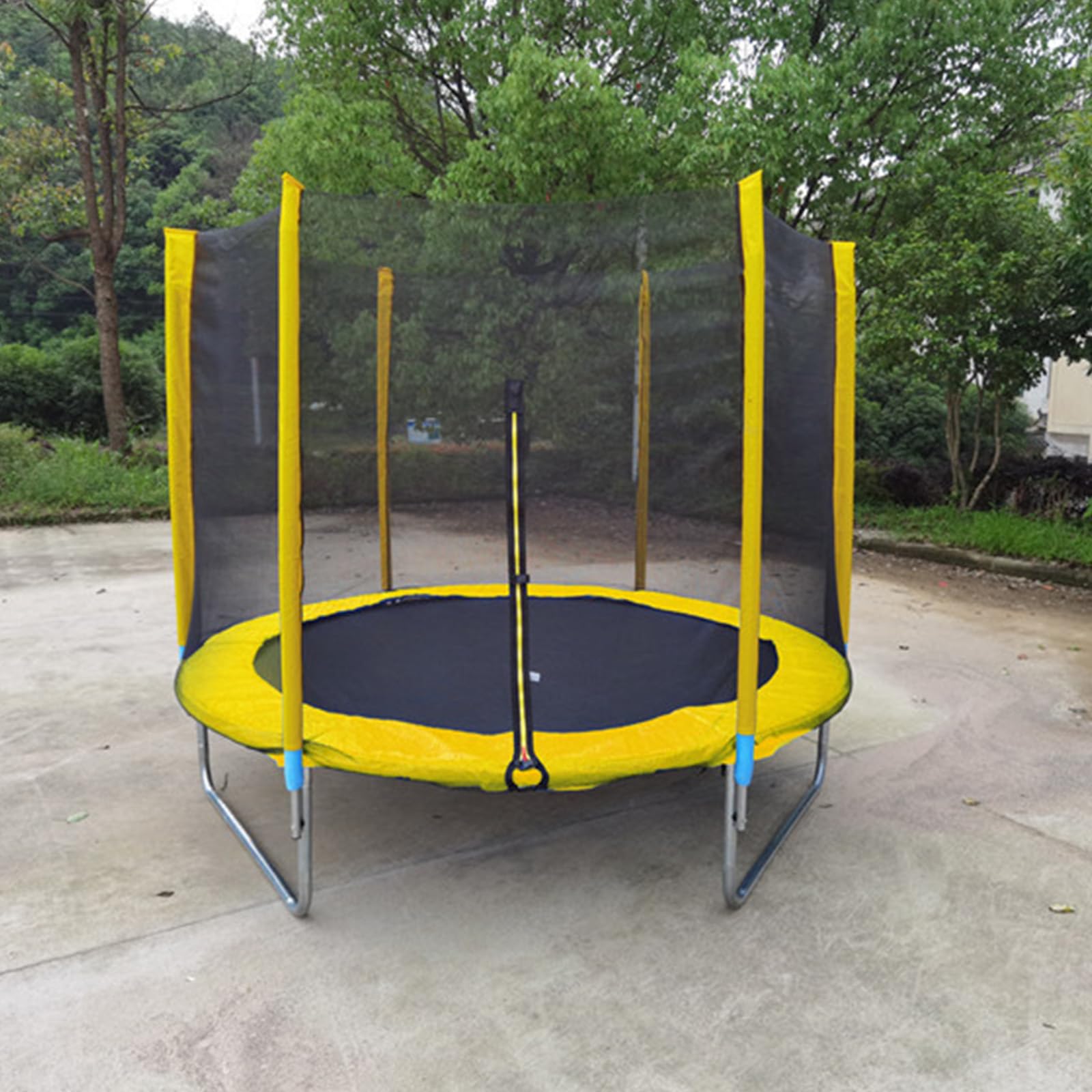 AMZBNEIDI Outdoor Trampoline Replacement Safety, Trampoline Safety Net Replacement With Zipped Entrance Multiple Sizes(B,12ft/8poles)