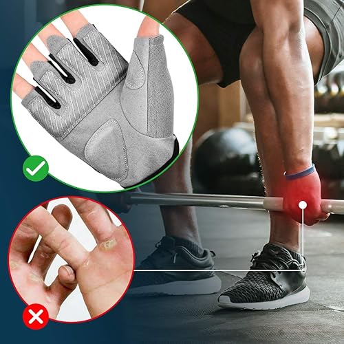 Miniatura 4 de Seektop Guantes de entrenamiento para mujeres y hombres, guantes de entrenamiento para levantamiento de pesas, guantes de ejercicio para