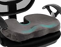 Vista 1 de foverhom Cojín de asiento de gel para sentarse de forma prolongada, cojín de silla de oficina para aliviar el dolor de coxis, antideslizante