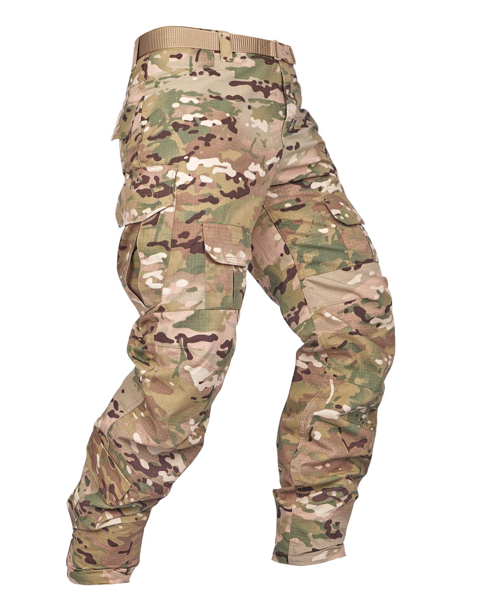 OCANXUE Men's Tactical Winter Pants - Waterproof Camo Cargo Snow Pants With Side Zippers - View #13