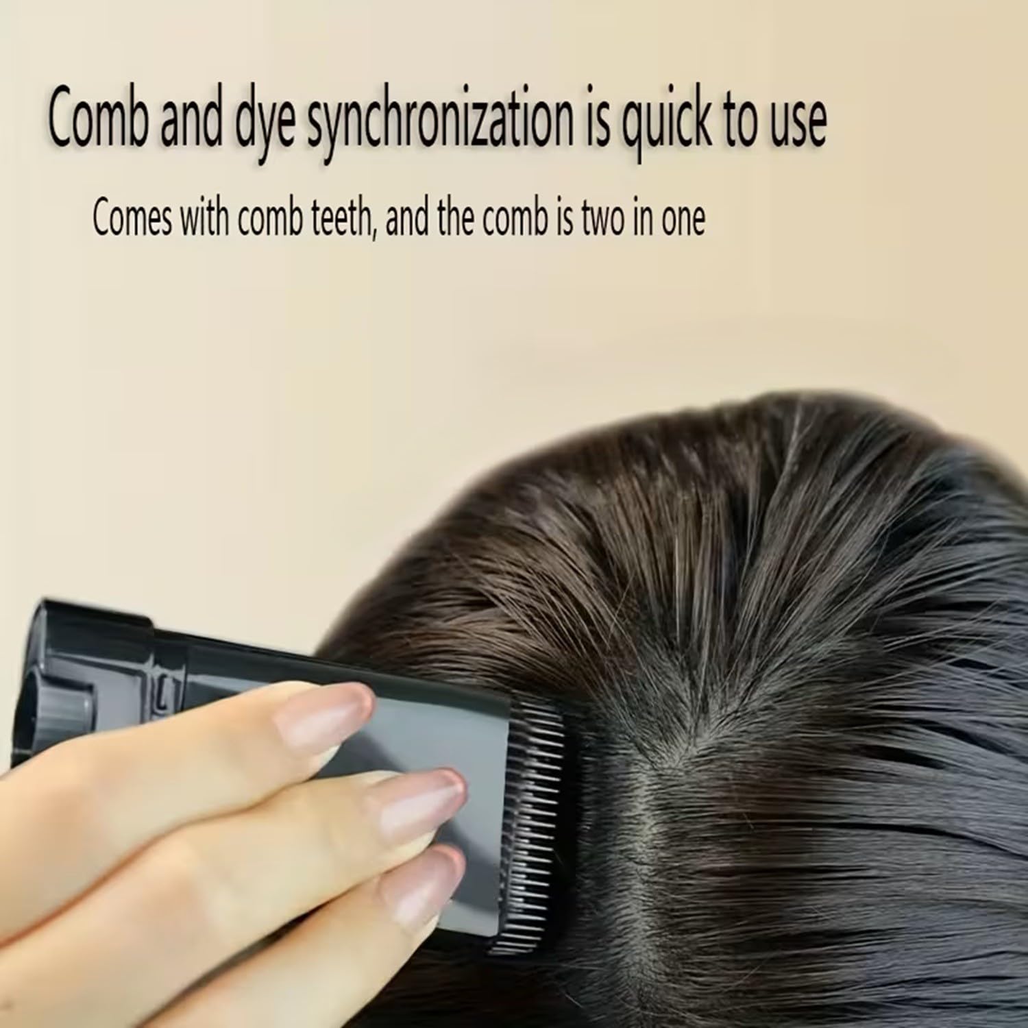 Keli Hair Colour Stick with Built-in Comb Applicator for Instant Root Touch Up | Waterproof & Sweatproof Hair Color Dye for Grey Hair Coverage | Easy Apply Hair Concealer for Men & Women ( Brown, 20gm ) 3