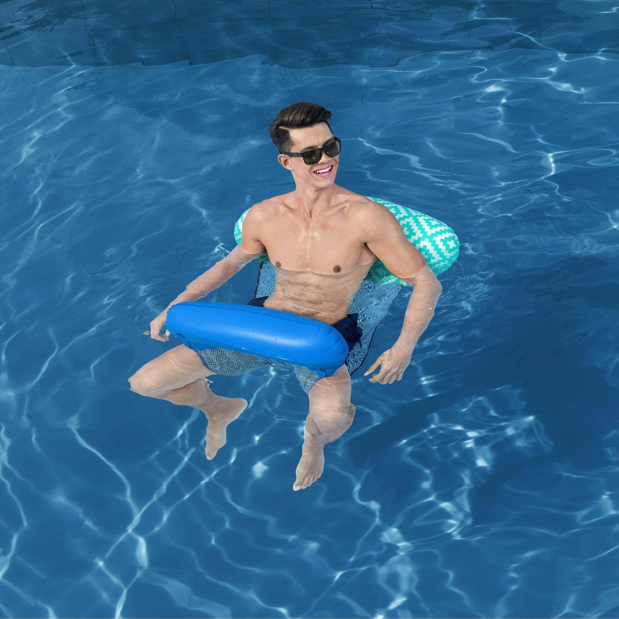 Bestway 4-in-1 Water Hammock, Luxury Inflatable Pool Hammock, Multi-purpose Pool Float
