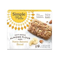 Vista 1 de Simple Mills: Barras de harina de almendra con sabor a pan de banana blandas horneadas, 5.99 OZ