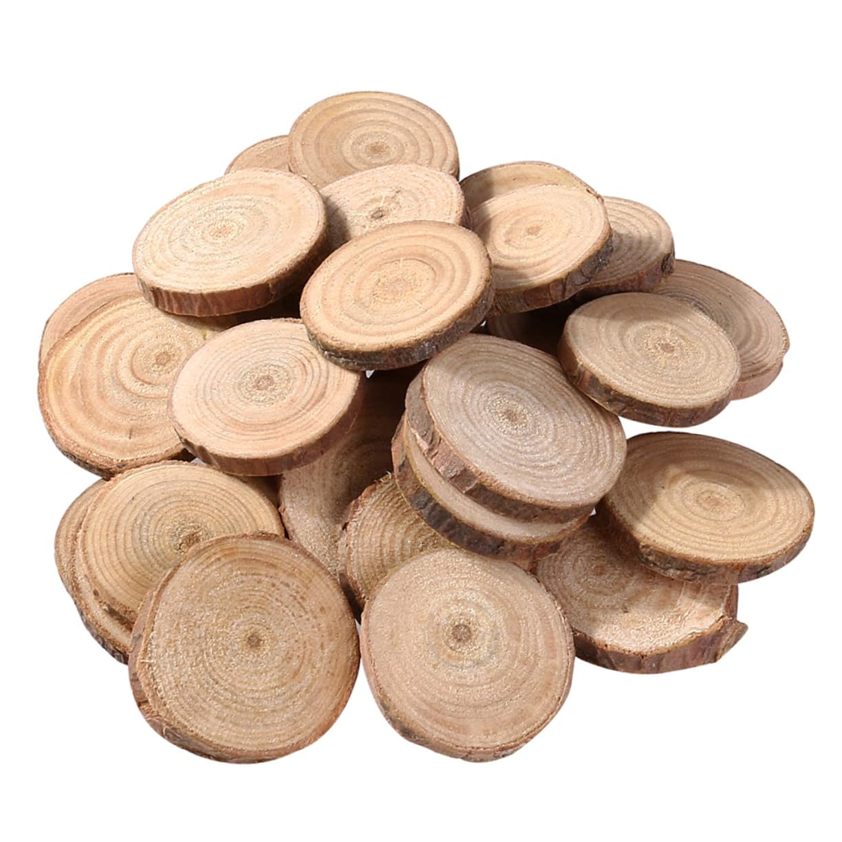 SEWACC 150stücke Natürliche Holzscheiben Handbemalt Für Bastelarbeiten Hochzeit Dekoration Tischmittelpunkt Foto Requisiten Unvollendete Holzscheiben