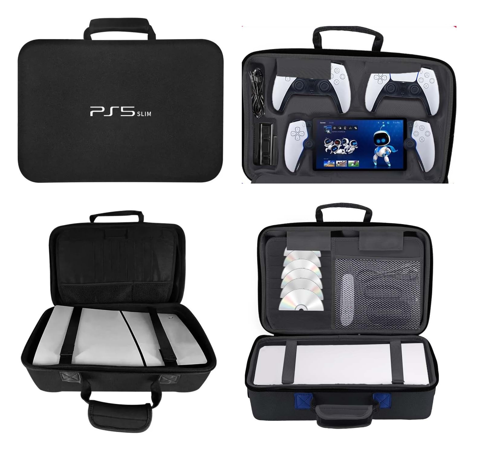 TMG Hard Carrying Case for PS5 Slim & PS Portal, Protective Travel Bag Hold Ps5 Slim Console , Ps5 Portal, Wireless Controllers and Accessories-picture-48