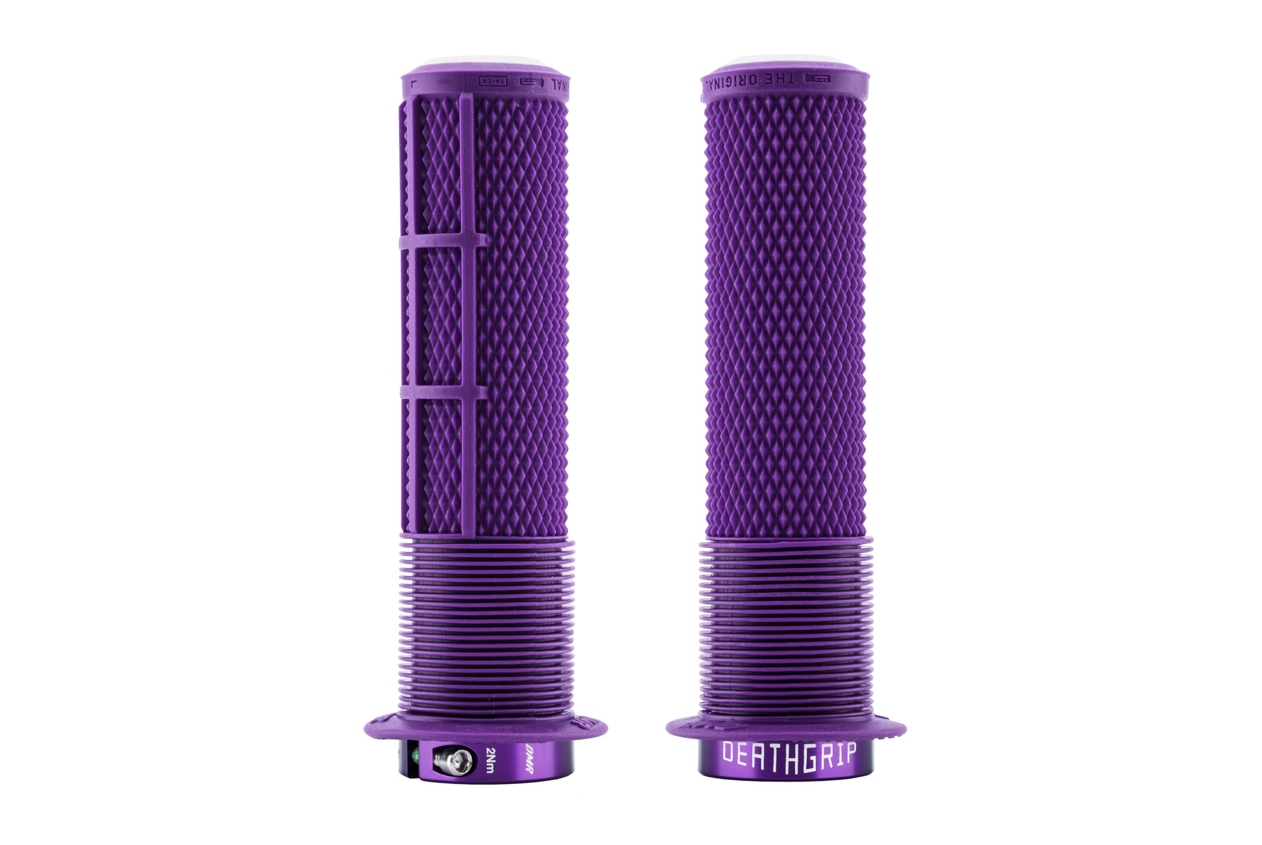 DMR Deathgrip 2 Flanged Handlebar Grips (Full Purple, Thin)